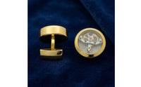 Mechanical Dial Cufflinks Gold Finish Watch Face Cufflinks Geometric Metal