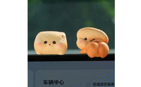 6 Pieces Bread Figurine Playful Dashboard Figurine Compact for Office Workers