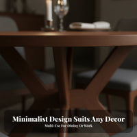 Space-Saving Round Drop-Panel Table Foldable Design Home Furniture Extendable Household Furnishing Multi-Functional for Apartment Dwellers, Small Families, Couples, Dining Room, Kitchen, Breakfast Nook