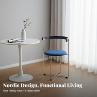 Foldable Woven Chair Nordic aesthetic Dining Seat Easy to Assemble for Small Spaces