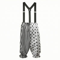 Clown Pants with Elastic Ankles Carnival-Themed Clown Pants Black and White for Entertainers, Cosplayers, Halloween, Stage Performance, Cosplay