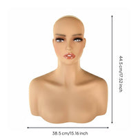 Mannequin Head with Shoulders Photography Prop Jewelry Display Manikin bust  Hairpiece Display Head for Photo Studio, Shop Window