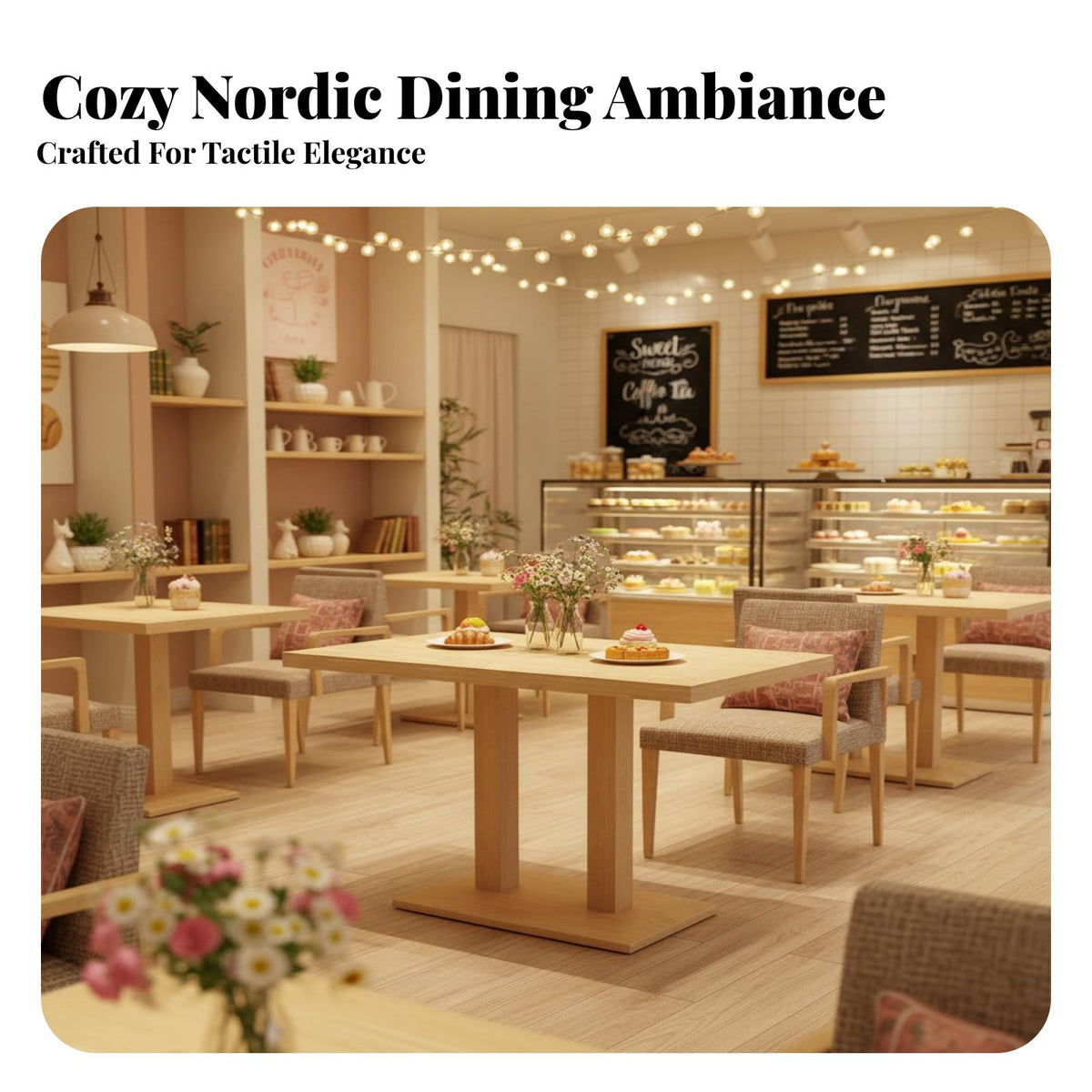 Cafe Table and Chair Set Minimalist Design Restaurant Dining Set Sturdy Modern Kitchen Table and Chairs for Business Owners, Families, Milk Tea Shop