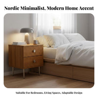 Two-Drawer Bedside Cabinet Nordic design Nightstand Space-Saving for Living Room