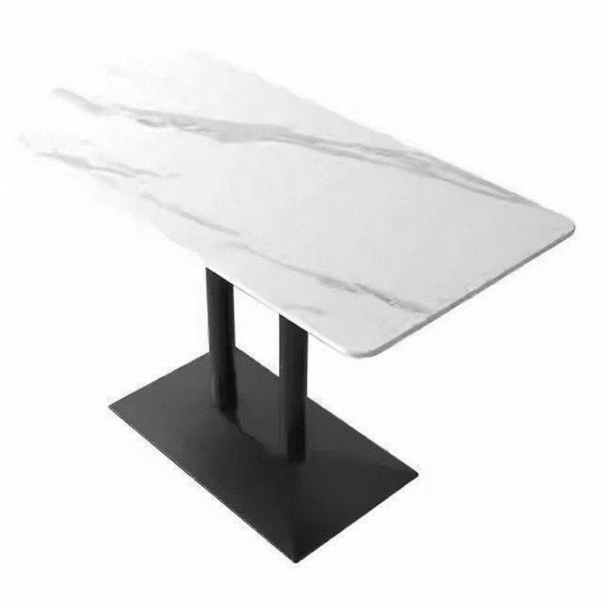 Marble-Patterned Table and Chair Combo Long-Lasting Table and Chairs Set Easy to Clean Strong Load-Bearing for Takeaway Shop