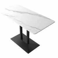 Marble-Patterned Table and Chair Combo Long-Lasting Table and Chairs Set Easy to Clean Strong Load-Bearing for Takeaway Shop