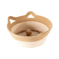 Cat Basket with Mat Handwoven Cat Basket Bed Braided for Living Room