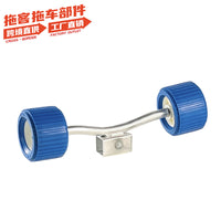 游艇拖车滚轮带支架侧滚轮，船冲锋舟拖车改装配件 优质橡胶车用