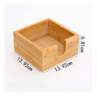 Bamboo Napkin Holder Multi-Functional Household Storage for Dining Table