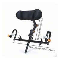 Adjustable Wheelchair Headrest Clamp-on Headrest with Aluminum Bracket Supportive Cushion Padded for Disabled, Rehabilitation