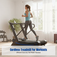 Curved Manual Treadmill, Commercial Mechanical Fitness Equipment, Non-Electric, Professional Cardio