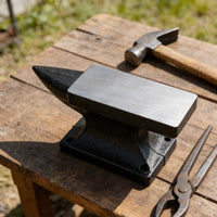 Heavy Duty Blacksmith Forging Block Hardened Surface Cast Iron Bench Anvil High Hardness Curved Extension Anvil Long-Lasting for Blacksmiths, Metalsmiths, Craftsmen, Forge, Workshop, Garage
