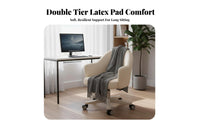 Upholstered Rolling Chair Padded Armrests Upholstered Rolling Armchair for Women