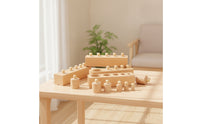Preschool Developmental Cylinder Block Early Learning Cylinder Socket Block Natural Wood Educational for Preschoolers, Toddlers, Kids, Home, Classroom