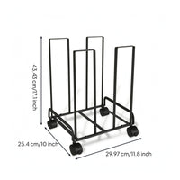 Metal Cardboard Box Organizer with Wheels Space-Saving for Stockroom, Artists