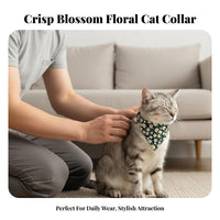 Floral Cat Soft Material Floral Print Cat Removable Accessories for Cats, Kittens, Daily Wear, Holidays, Parties