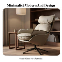 Upholstered Rotating Armchair Modern Design Lounge Chair Sumptuous Upholstery Sturdy Construction for Readers, Office, Balcony