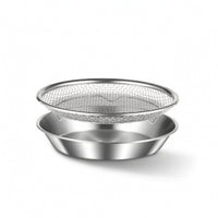 Mesh Draining Basket Low-Profile Oil Strainer with Handles Rust-Proof for Frying