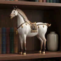 Auspicious Horse Sculpture Good Luck Gift Chinese Design Horse Ornament