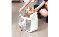 Foldable Cat Backpack Carrier Large Capacity Animal Mesh Backpack for Outdoor