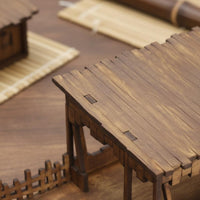 2-Story House Model 1:72 size:72 Miniature Wooden Building DIY Assembly