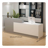 1 Piece Retail Checkout Counter Scratch Resistant Reception Desk Sturdy Construction Storage Workspace Suitable for Receptionists Boutique Business Entrance