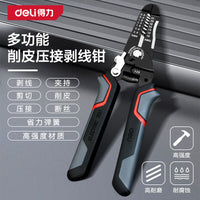 Deli Wire Stripper Multifunctional Electronic Electrician Pliers Wire Stripping Tool