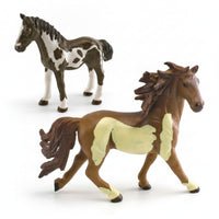 2 Pieces Animal Decor Horse Figurine Detailed Sculpting