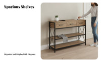 Minimalist Design Narrow Console Table Space-Saving Display Stand Multi-Purpose Household Furniture adaptable for Homeowners, Apartment Dwellers, Interior Designers, Entryway, Hallway, Living Room, Bedroom
