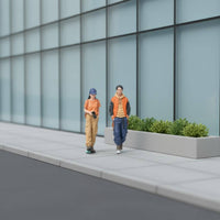 2 Pieces Miniature Figure Group Detailed Model People Realistic Details