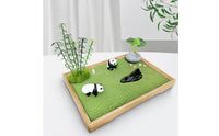 Panda Sand Tray Decor Compact Miniature Desk Landscape Portable for Office, Home