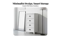 Tall Organizer with Baskets Space-Saving Design 5-Drawer Vertical Chest