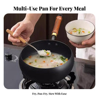 Handmade Iron Wok Hand Hammered Traditional Chinese Wok Nonstick Even Heat Distribution for Home Cooks
