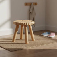 Wooden Shoe Bench Solid Wood Wooden Stool Long-Lasting for Entryway