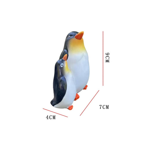 Mother and Child Penguin Statue Cute Design House Decoration for Garden, Desktop