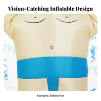 Inflatable Sumo Wrestler Costume Built-in Fan Funny Plump Suit Hilarious
