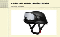 Certified carbon fiber half helmet
