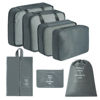 7 Pieces Travel Organizer Set Lightweight Hanging Toiletry Bag Zippered