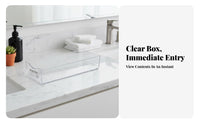 Multi-Compartment Storage Tray Space-Saving Cosmetics Holder Transparent Design