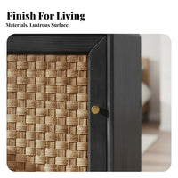 Rattan Drawer Nightstand Modern Minimalist design Household Furniture for Bedroom