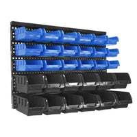 30 Pieces Wall Organizer with Bins Rack System Pegboards Tool Organizer Wall-mountable Organizer Modular Board Efficient Hardware Sorting Suitable for Garage Workshop Craft Room