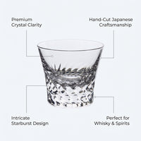 Kiriko-style Whiskey Glass, Japanese Style Cut Glass