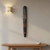 Hand Painted Wooden Sculpture Solid Wood Carved Sculpture Wall Hanging Gift Interior Decoration for Restaurant