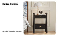 Single-Drawer Bedside Cabinet French & design Household Furniture Retro Design