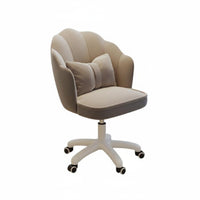 Upholstered Shell Chair with casters effortlessRolling Casters Vanity Stool