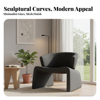 M-Shaped Armchair Nordic Aesthetic Lounge Chair artistic aesthetic dense Foam Filling for Living Room, Hotel Lobby, Apartment