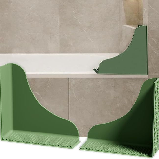 Silicone Shower Splash Guard Bathroom Corner Waterproof Baffle
