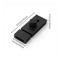 Portable Door Lock, Slide Bolt Latch, No Drill Security Lock, Suitable for Bedroom and Wooden Doors, Easy to Install, Zinc Alloy