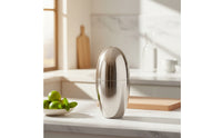Egg-Shaped Shaker Compact Cocktails Shaker Silver Barware for Bartenders, Mixologists, Drink Trolley