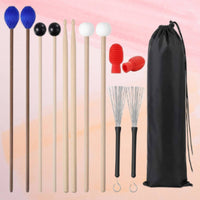 13 Pieces Drumstick and Mallet Set Beginner-Friendly for Music Class, Beginners